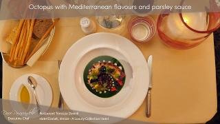 Octopus with Mediterranean flavours at Terrazza Danieli Restaurant, Hotel Danieli, A Luxury Collection Hotel, Venice