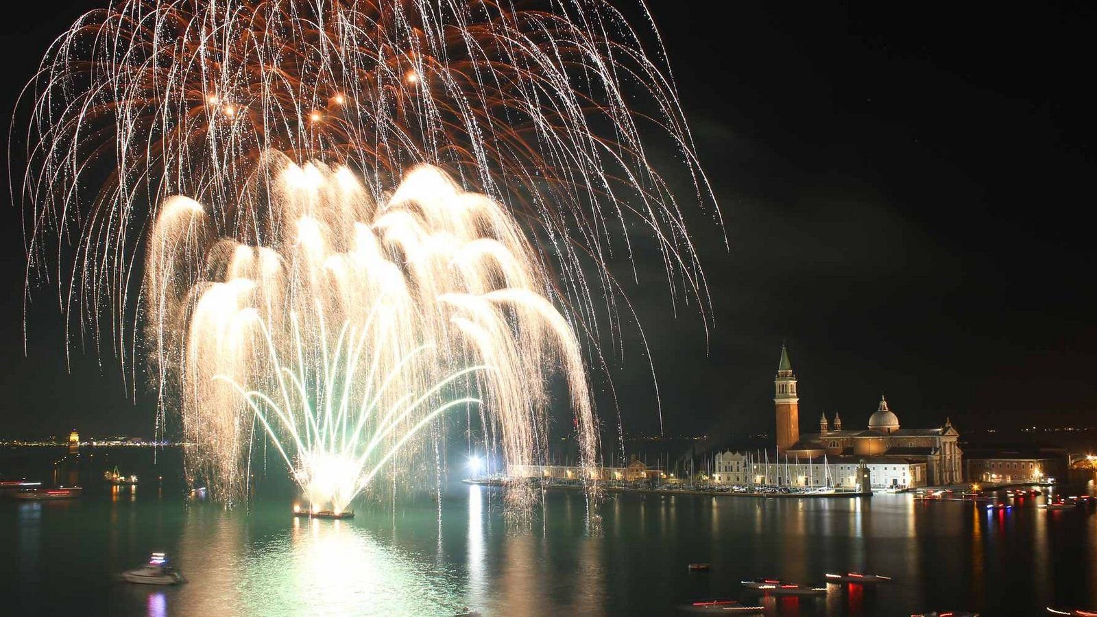 Fireworks over the lagoon